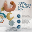 Itzy Ritzy Spiral Car Seat & Stroller Activity Toy - Stroller & Car Seat Toys for Ages 0 Months and Up - Hanging Toys Include Clinking Rings, Mirror and Textured Ribbons (Rainbow) by TinyTreasures Baby Boutique