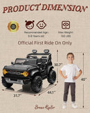 24V Ride on Toys for Big Kids, Licensed Ford Bronco Raptor Electric Car 2 Seater with Remote Control, Kids Ride on Cars w/ 2-Seater, 4.3 Mph Max Speed, Soft Start Function (24V, Black) by TinyTreasures Baby Boutique