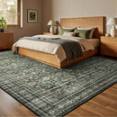 Lofus 9x12 Area Rug for Living Room,Green Washable Large Rugs with Non-Slip Backing,Soft Boho Carpets for Bedroom Dining Room Home Office Indoor Nursery by TinyTreasures Baby Boutique