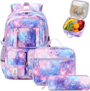 Backpack for Girls 3pcs Set Kids Backpack with Lunch Box Students Kawaii Book Bag for Elementary Primary Middle School Bags - Ita Backpack - Galaxy by TinyTreasures Baby Boutique