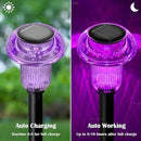 Halloween Solar Lights Outdoor 8 Pack Purple LED Waterproof Mushroom Outside Lights for Yard Garden Patio Pathway Walkway Landscape Halloween Decorations by CozyNest Decor
