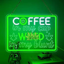 Coffee Neon Sign, Leaf Neon Signs for Wall Decor, Dimmable Acrylic Neon Lights for Coffee Bar Coffee Shop Bar Pub Club Bistro Man Cave Restaurant Game Room Hotel by CozyNest Decor