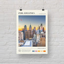 StudioUBILA Philadelphia Wall Art Poster, Decorative Cityscape Landscape Art Prints, Home Decor Wall Art Print for Bedroom Living Room Kitchen Decorations, Unframed by CozyNest Decor