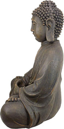 Design Toscano Meditative Asian Decor Grand Temple Indoor/Outdoor Garden Statue, Medium, 25 inches tall, Cast Stone Resin, Dark Stone Finish by GreenHaven Gardens