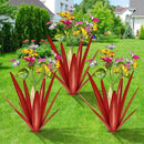 Garden Outdoor Butterfly Enlarge Thickened Wind Resistant Metal Agave Garden Art Metal Plant Country Sculpture Statue Decorations Ornaments Artificial Waterproof Butterflies(red 3pcs) by GreenHaven Gardens