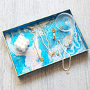 Spsyrine Serving Tray, Plastic Rectangular Coffee Table Tray with Handles, Marble Decorative Tray for Living Room, Ottoman, Bathroom Decor. 15.6” X 10.2" HSRE by CozyNest Decor