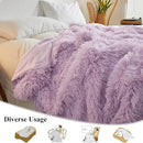 XeGe Luxury Faux Fur Throw, Light Purple Soft 50x60 Fluffy Blanket, Shaggy Plush Decorative Couch Throw, Cute Furry Fuzzy Office Lap Blanket for Bedroom Living Room Lavender by CozyNest Decor