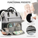 LOVEVOOK Diaper Bag Backpack, Baby Bag with Changing Station, Large Diaper Backpack for Mom Dads, Waterproof Leather Mommy Bag for Boy and Girl, Travel Essential Baby Shower, Black-Grey by TinyTreasures Baby Boutique