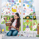 DC-BEAUTIFUL 184 PCS Easter Window Clings, 9 Sheets Double Sided Bunny Egg Easter Decoration Window Stickers, Reusable Static Holiday Window Decals for Home Office School Shop Spring Party Decors by CozyNest Decor