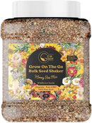 Bulk Wildflower Seed Mix – Honey Bee Wildflower Seed Mix 1 Pound Tub by GevaGrow | Bulk 300,000+ Seed Tub | 19 Variety Flower Seeds for Planting in Pots & Outdoor Gardens | No Messy Bags or Packets | by GreenHaven Gardens