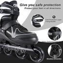 Kids Adjustable Inline Skates Ages 4-12, Youth Inlie Skates for Girls Boys 5-8 8-12 with Full Light Up Wheels, Beginner Women Adult Skates by TinyTreasures Baby Boutique