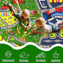 Car Rug Play Mat - Car Train Rugs Playroom Mat, Kids Rugs for Bedroom Road Rug with City Map Design Kid Room Decor, 59x31.49 lnches by TinyTreasures Baby Boutique