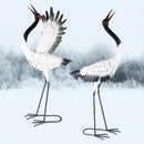chisheen Crane Garden Statues Outdoor Metal Heron Yard Art Crane for Garden Sculptures Patio Lawn Ornaments,Set of 2 by GreenHaven Gardens