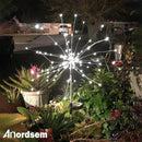 Anordsem Solar Fireworks Lights Outdoor: Garden Light Waterproof for Yard Outside - LED Starburst White Lighting Patio Pathway Decor 2 Pack - Sparkler Gardening Gifts for Women Homeowner by GreenHaven Gardens