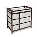 Badger Basket Modern Baby Changing Table with 6 Storage Drawers and Pad, Diaper Change Station - Espresso by TinyTreasures Baby Boutique
