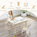 Toddler Table and Chair Set, Height Adjustable-Upgrade Kids Table and 2 Chairs for Ages 3-8, Multi-Activity Toddler Play Table with Graffiti Desktop for Home/Daycare/Classroom by CozyNest Decor