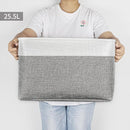 Storage Bins Large Fabric Storage Baskets for Shelves 3 Pack, Decorative Linen Closet Baskets with Handles for Organizing, Shelf, Clothes, Home, Office, 15x11x9.5Inches (Grey&White) by TinyTreasures Baby Boutique