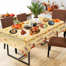2 Pack Happy Thanksgiving Tablecloth - Fall Thanksgiving Turkey Table cloths, Disposable Plastic Rectangle Autumn Pumpkin Maple Leaf Table Cover for Thanks Giving Tables Decor Party Supplies,108x54In by CozyNest Decor
