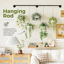 Bamworld Plant Hanger Indoor 70in Hanging Planters Rod Hanging Plant Holder for Window Plant Shelves Metal Rod，Pots Not Included by GreenHaven Gardens