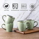GBHOME Ceramic Coffee Mugs Set of 6, 12oz Stoneware Coffee Mugs Set For Dad Mom Women MEN, Light Weight Coffee Cups for Latte/Tea/Beer/Hot Cocoa, Dishwasher & Microwave Safe, Pastel Green by CozyNest Decor
