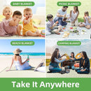 ZAZE Extra Large Picnic Outdoor Blanket, 80''x80'' Waterproof Foldable Blankets Gingham Picnic Mat for Beach, Camping Grass Lawn Park Accessories Cute Couple Gifts Ideas Wedding Registry(Green White) by TinyTreasures Baby Boutique
