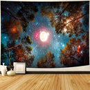 Delur Forest Tapestry Galaxy Moon Stars Night Space Starry Sky Wall Hanging Tapestry Aesthetic Tree Nature Landscape Psychedelic Headboard for Bedroom Living Room Home Decor (59.1" x 78.7") by CozyNest Decor