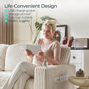 LINSY HOME Sectional Sleeper Sofa with Pull Out Couch Bed - Convertible Plush Corduroy Cloud Couch with Storage Chaise & USB Charging, Comfy Modular Couches for Living Room, Beige by CozyNest Decor