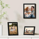 Vittanly 8x10 Picture Frames Set of 9, Shatter Resistant Plexiglass, Display 5x7 Pictures with Mat or 8x10 without Mat, Photo Frames for Wall or Tabletop, Engineered Wood, Black by CozyNest Decor
