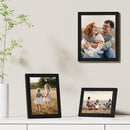 Vittanly 4x6 Picture Frames Set of 9, Shatter Resistant Plexiglass, Display 3.5x5 Pictures with Mat or 4x6 without Mat, Photo Frames for Wall or Tabletop, Engineered Wood, Black by CozyNest Decor