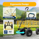 VIVOHOME Steel Garden Cart Heavy Duty 880 Lbs Capacity Folding Utility Wagon with Removable Sides and 10 inch Wheels (Yellow) by GreenHaven Gardens