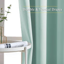 NICETOWN Room Darkening 108 inches Long Curtains for Living Room - Ring Top Thermal Insulated Sound Reducing Window Treatment Drapes for Nursery/Bedroom, W52 x L108, 2 Panels, Aqua Blue by TinyTreasures Baby Boutique