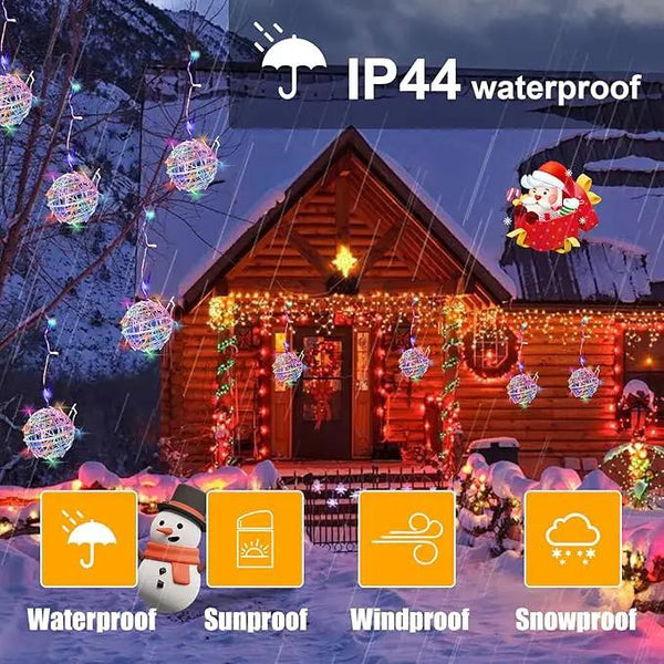 Christmas String Lights Outdoors,4 Pack 7.87" Sphere Lights,Ball Tree Garden Globe Lights for Home, Party, Christmas, Porch Patio,Wedding, Garden,Tree Decoration with Plug, photo 2 of 8