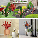 TOMBABY Enlarge Thickened Wind Resistant Metal Agave Garden Art Metal Plant Country Garden Sculpture Statue Outdoor Decoration Agave Metal Plant Courtyard Garden Lawn Ornament Gift (1, 12 Leaves red) by CozyNest Decor