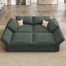 HONBAY Modular Sectional Couches with Storage Corduroy Sleeper Sofa Modular Sectional Couches for Living Room,Green by CozyNest Decor