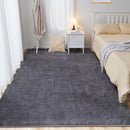 9x12 Grey Fluffy Plush Area Rug, Ultra Soft Bedroom Rug Indoor Carpet, Anti-Skid High Pile Luxury Rugs for Nursery, Kids Room, Playroom, Home Decoration by TinyTreasures Baby Boutique