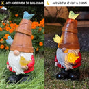Solar Garden Figurine, Cute Resin Gnome Sculpture, Garden Statues Outdoor Decor, Funny Gnome Gift Sculpture Decoration for Home Patio Yard Lawn Porch Ornament by GreenHaven Gardens