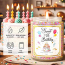 Sweet 16 Birthday Candles for Women - 9 oz Happy Birthday Candle with Vanilla Birthday Cake Scent, Gifts for Women & Men, Friendship Ideas by CozyNest Decor