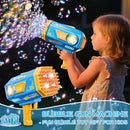 Bubble Gun, 125 Holes Bubble Machine with Lights, Bubble Guns for Kids Ages 4-8 Year Old, Big Bubble Gun Blaster for Wedding, Halloween Outdoor Toy Birthday Bubble Maker Party Favors (Blue) by TinyTreasures Baby Boutique