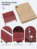 KINGYES Folding Adirondack Ottomans Set of 2 for Adirondack Chair, Red by GreenHaven Gardens