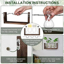 YIBOT Wall Hanging Planter Propagation Station, Plant Terrarium with Wooden Stand, Hydroponics Plants Home Office Living Room Decor Gift-3 Bulb Glass Vases by CozyNest Decor