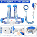 Accmor 3 in1 Toddler Harness Leash, Reflective Kid Harness with Anti Lost Wrist Link, Harness Leash for Toddlers, Child Walking Harness Kids Leash Wristband Rope Belt with Lock for Baby Boys Girls by TinyTreasures Baby Boutique