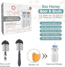 Honey Bear Straw Cup for Babies, 8oz Honey BearCup with Bottle Brush, 2-Pack Improved Lid Therapy Learning Honeybear Straw Cup for Baby, Cherry Blossom & Unicorn by TinyTreasures Baby Boutique