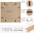 16x16 Picture Frame Set of 4 Natural Solid Oak Photo Frames with 12x12 Removable Mat Wall Hanging Large Handcrafted Frame with HD Plexiglass Wall and Tabletop Display Large Poster Frame by CozyNest Decor