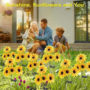 Outdoor Solar Garden Stake Lights,Upgraded LED Solar Powered Light with 3 Sunflower, Waterproof Solar Decorative Lights for Garden, Patio, Backyard (2 Pack 8 Flower) by CozyNest Decor