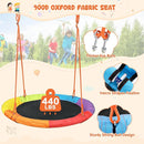 Swing Sets for Backyard, Outdoor Toys for Kids, A-Frame Out Playset Holds 440 lbs with 40" Saucer Swing, Adjustable Ropes by TinyTreasures Baby Boutique