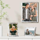 Vittanly 8x12 Picture Frames Set of 9, Shatter Resistant Plexiglass, Display 6x8 Pictures with Mat or 8x12 without Mat, Photo Frames for Wall or Tabletop, Engineered Wood, Distressed White by CozyNest Decor