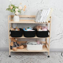 Small Woven Storage Baskets 12“X8”X5“ Decorative Rope Bins for Organizing Shelves, Closets, and Toys, Empty Gift Baskets, Cute Organizer Basket for Home and Office (black, regular) by CozyNest Decor