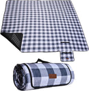 HX&OD Outdoor Picnic Blanket, Extra Large, 80''x60'' Waterproof Foldable Blankets Gingham Picnic Mat for Beach, Camping Grass Lawn Park Accessories Cute Couple Ideas Wedding (Gray, 80”x60”) by TinyTreasures Baby Boutique