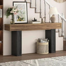 Rresyet 63 Inch Long Console Table, Sofa Table Behind Sofa, Wooden Entryway Table, Farmhouse Entryway Table for Entry, Hallway, Living Room (Wood) by CozyNest Decor
