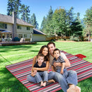 Beach Blanket Picnic Mat Sandproof Waterproof Extra Large Outdoor Camping Blanket Foldable Portable Picnic Mat for Travel Hiking Music Festival Park Lawn Grass Red Lines by TinyTreasures Baby Boutique